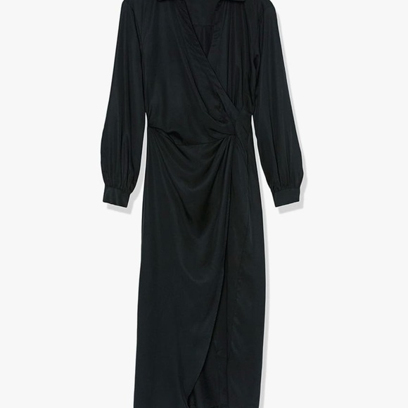 #49 - Black Draped Crossover Maxi Long Sleeve Dress. Brand New with Tag. - Picture 2 of 10